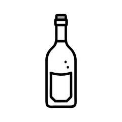 Vector art of wine bottle with label, perfect for showcasing your brand or design in a clean and modern way for any occasion