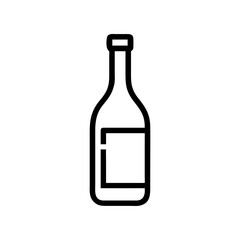 Illustration of a wine bottle, representing a classic and elegant beverage for celebrations and special occasions