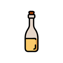 Vector art of a bottle of wine, perfect for adding a touch of elegance to any design, representing celebration and good times