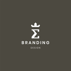 Letter E creative colorful rainbow design