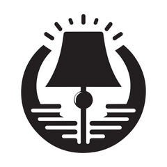 lamps vector silhouette outline logo design concept illustration