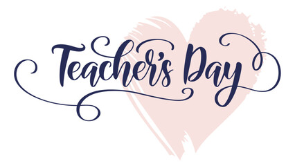 Happy teachers day illustration with diverse teachers and educational elements isolated on white background