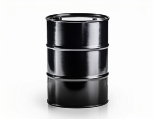 black oil barrel isolated on white background black industrial oil drum isolated on white background