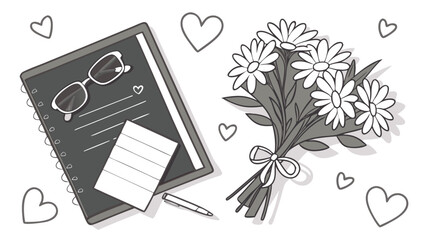 A chalkboard with the words happy teachers day and an apple, isolated on white background