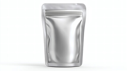 Silver Foil Pouch Packaging Mockup