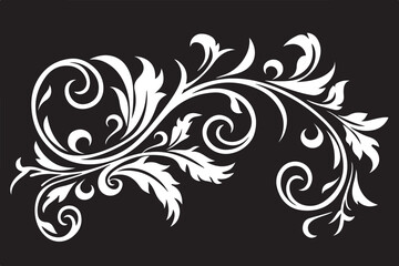 Fototapeta premium Floral Vine Ornaments Leaf Laser Cut Bundle