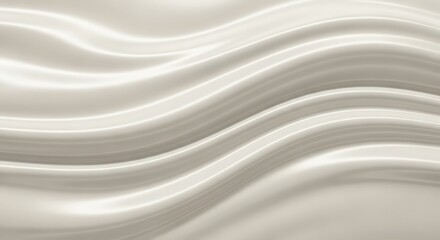 The soft, undulating folds of the elegant cream fabric create a mesmerizing display of texture and light. A perfect representation of smoothness and luxury.