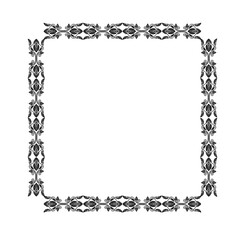 Black  vintage vector frame on a white background.