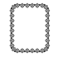 Black  vintage vector frame on a white background.