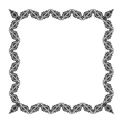 Black  vintage vector frame on a white background.