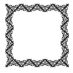 Black  vintage vector frame on a white background.
