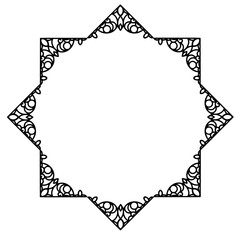 Black  vintage vector frame on a white background.