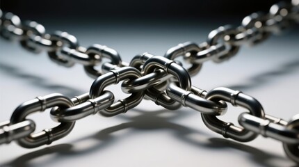 Fototapeta premium Intertwined metal chains