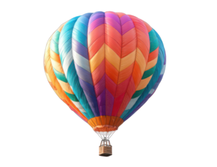 Vibrant hot air balloon