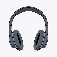 Cartoon Headphones with a Simple Design.