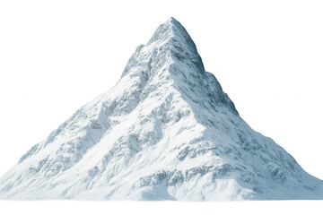Photorealistic Mountain Peak With Snowcovered