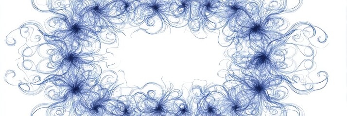 Delicate blue lines intertwine in a swirling pattern, captivating the eye with their fluid motion and energy.