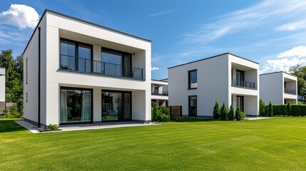 Contemporary Minimalist Houses in Modern Residential Area