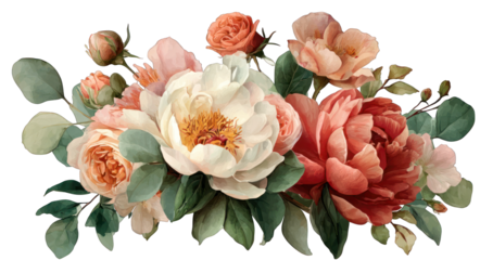 Delicate floral arrangement in muted tones