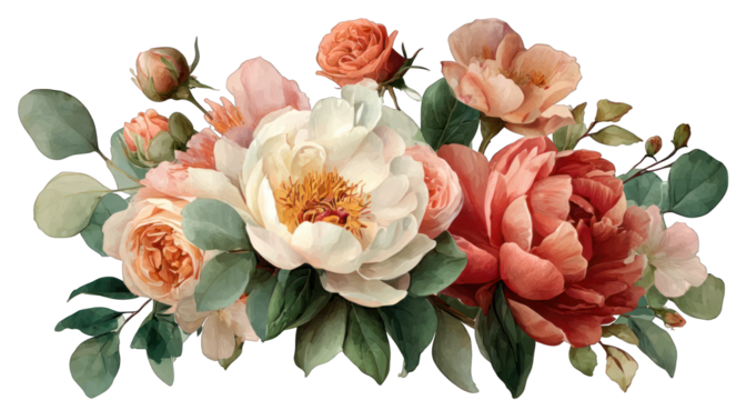 Delicate floral arrangement in muted tones - Powered by Adobe