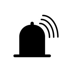 Minimalist notification bell line art icon illustration design