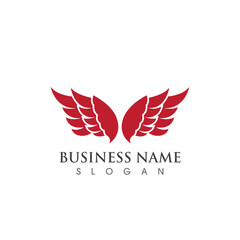 Wing bird logo and symbol vector