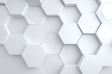 Naklejka premium Hexagon Abstract Surface: A captivating visual of clean, geometric elegance. Explore the unique pattern created by multiple sleek hexagons that add depth and a modern aesthetic.