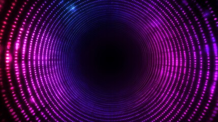 Circular neon waves radiating from center, immersive futuristic abstract high-resolution wallpaper design.