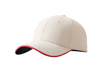 Fototapeta premium Cream baseball cap with contrasting trim