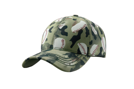 Baseball cap with camouflage pattern
