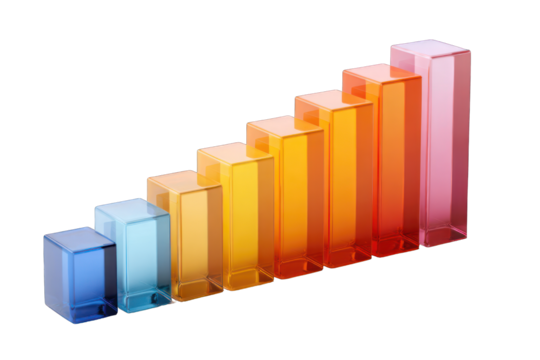 Colorful, 3D bar graph