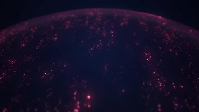 Virtual Particles Data Network Animation Background