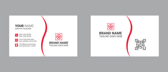 horizontal business card design template and modern visiting card design.	