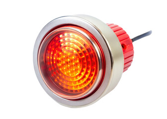 LED indicator light isolated on white background