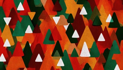 Abstract triangular pattern with autumnal colors