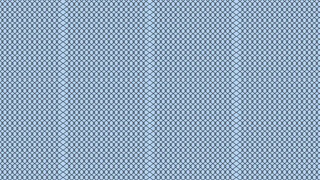 Seamless pattern of blue grid stocking texture on a light blue background