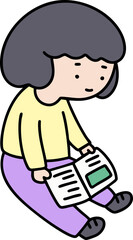 child reading a book