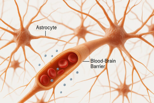 Blood-Brain Barrier and Astrocytes: Illustration of a Protective Mechanism in the Brain
