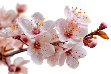 Close-up of delicate pink blossoms