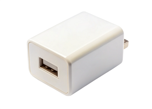 Charging brick isolated on white background