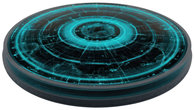 Futuristic circular display