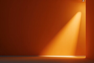 Orange room with spotlight