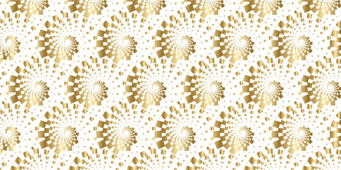 Abstract Golden Geometric Seamless Design