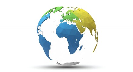 Colorful artistic illustration of the globe