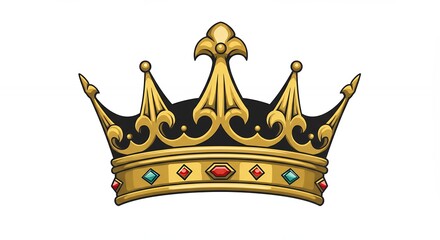 Detailed golden crown design