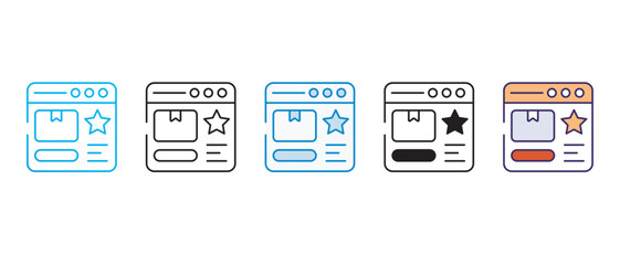 Featured Product icon design with white background stock illustration