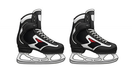Pair of ice skates isolated on white background