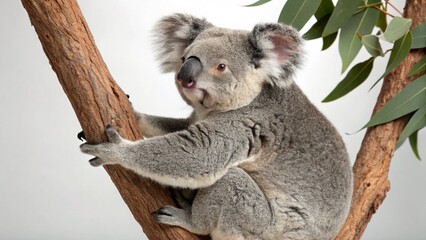 Naklejka premium Koala on studio background