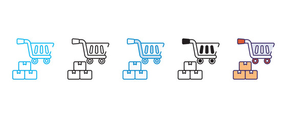 Bulk Purchase icon design with white background stock illustration