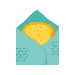 Beeswax Wrap with Bread Illustration